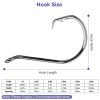 160Pcs Offset Fishing Hooks Kit Stainless Steel Sharp Fishing Hooks Octopus Circle Hooks Size