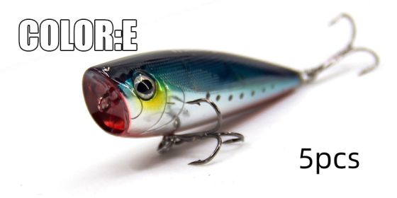 Lu Yafu Water Wave Climbing Crossmouthed Perch 60mm 7g Fake Bait (Option: E 5PCS)