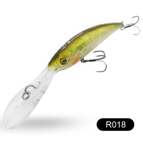 Yuantou Road Subhard Bait Floating Long Tongue Plate 90mm16g (Option: R018 90mm 16g)