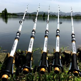 2.1M -3.6M Carp Fishing Rod Feeder Hard FRP Carbon Fiber Telescopic Fishing Rod Fishing Pole (Option: White-3.6)