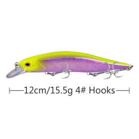 Minnow Fishing Lure 120mm 15.5g Floating Hard Bait (Option: Y2641-12cm15.5g)