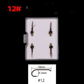 PerhoPheasant Tailed Nymph Autumn And Winter Fishing Universal Submerged Fly (Option: No.12 4pcs)