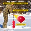 VEVOR Ice Drill Auger, Nylon Ice Auger, Ice Auger Bit, Auger Drill with Extension Rod,Auger Bit w/Drill Adapter,Top Plate & Blade Guard for Ice Fishin